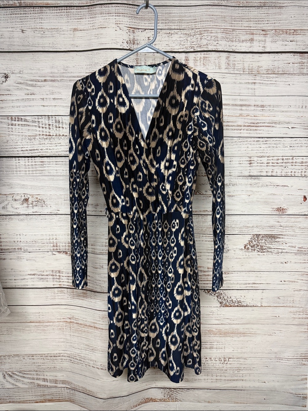 Veronica M Long Sleeve Faux Wrap Dress